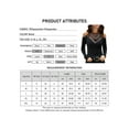 thumbnail image 4 of VSNOW Women Long Sleeve Tops Cold Shoulder Rhinestone Tunic Shirt Blouse, 4 of 8