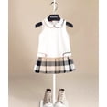 thumbnail image 1 of Nouvelle Robe Fille Tout-Petit Enfants Robes en Coton Bébé Filles Robe Plissée Vêtements Enfants Sans Manches Col Fille Robe de Tennis 1-6T, 1 of 6