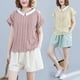 thumbnail image 1 of Traje de primavera y verano para mujer, nuevo estilo coreano, holgado, con pantalones cortos antienvejecimiento para hermanas, traje de estilo occidental, 1 of 5