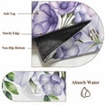 thumbnail image 6 of Round Area Rug 6 Ft, Purple Flowers Washable Non-Slip Circle Carpet for Living Room/Bedroom, Spring Watercolor Floral Leaves Plants Low-Profile Indoor Mats Collection Rugs for Residential, 6 of 7