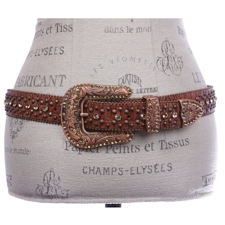 Western Cowgirl Faux Alligator Rhinestone Studded Leather  display picture 3