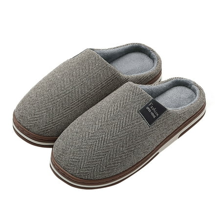 

bvgfsahne Men s Women s Indoor Home Shoes Warm Shoes Soft-soled Cotton Slippers