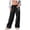 Black, variant on IWRICH Women's Straight Wide Leg Sweatpants Causal Drawstring High Waist Baggy Pants with Pockets White XL