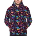 thumbnail image 2 of Bingfone colorful mushroom Skull Men's Drawstring Hoodie Long Sleeve Pocket Sweatshirts-XX-Large, 2 of 6