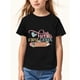 thumbnail image 1 of Spring-Summer Girls' Round Neck Short Sleeve Fashion T-Shirt Hello First Grade Pencil Flower Pattern Comfortable Stretchy Fabric Girls' Tee, 1 of 6