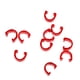 thumbnail image 2 of Juego de 10 abrazaderas tipo C para bicicleta, abrazaderas guía para mangueras de bicicleta, universales para rojo, 2 of 6