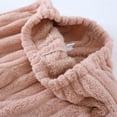 thumbnail image 4 of SWSMCLT Women's 2 Piece Pajama Set Oversized Lounge Set Warm Plush Pajamas Fleece Long Sleeve Spring Comfy Thick Pocket Pink Medium, 4 of 5