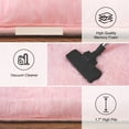 thumbnail image 6 of ZENELESS Fluffy Oval Area Rug, 2.6 x 5.3ft Extra Soft Shaggy Carpet for Kids Bedroom Nursery Bedside Mat, Pink, 6 of 6