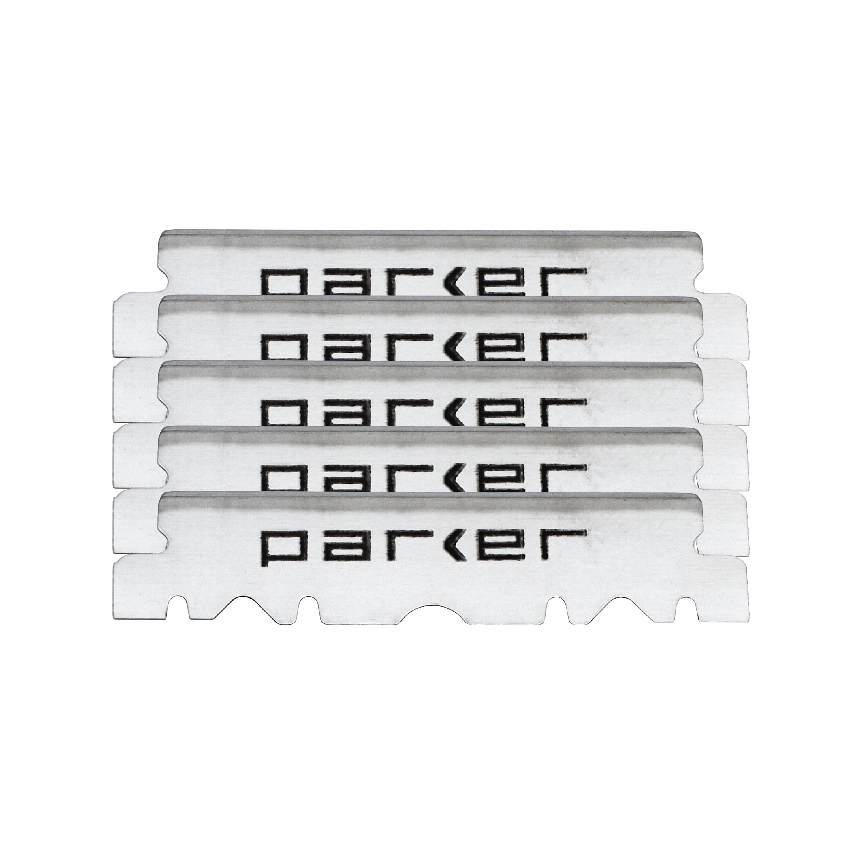 Parker Menâ€™s SR1 Stainless Steel Straight Edge Razor with 5 Parker Platinum Blades