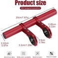 thumbnail image 2 of SURJDE 20cm Professional Handlebar Extension Frame Bike Handlebar Extend Bracket Double Bracket Cycling Equipment Extender Accessory (Red), 2 of 7
