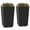 Black, variant on Costway 2PCS Outdoor Wicker Flower Pot 22.5''Tall Planters with Drainage Hole Coffee