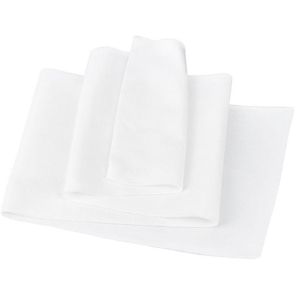 White Ribbing Knit Fabric 39.3x7.87 inch Collar NeckBands Trim Material for Waistband Neckband Cuffs Jacket Extension Sewing 1.4mm Thick