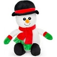 thumbnail image 2 of Plush Pet Toy Christmas Penguin, Santa, Reindeer, Bear, Snowman Or Dog (9" Snowman), 2 of 2