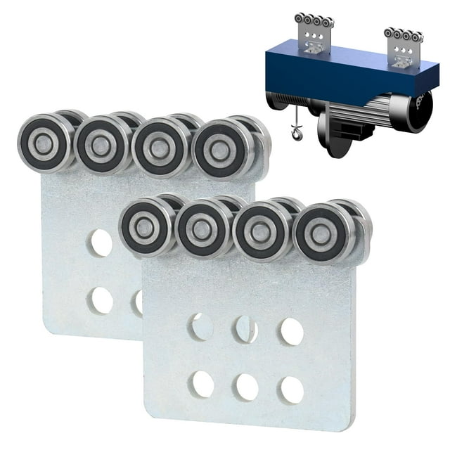 Rodillos de montaje Trolley Fuperoo de 8 ruedas para Strut Channel