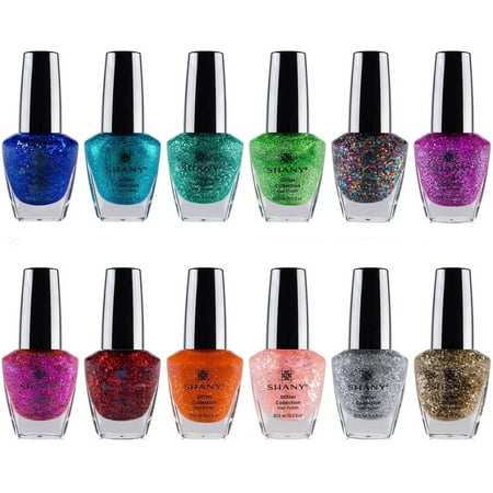 SHANY Collection Glitter Nail Polish Set, 12 count