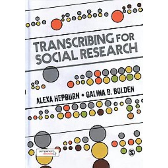 Transcription pour Recherche Sociale, Alexa Hepburn, Galina B. Bolden Produit Média Mixte