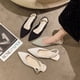 thumbnail image 3 of Sandalias de gran tamaño Zapatillas Zapatillas Las mujeres usan sandalias con punta en punta Moda Tacón fino Sandalias de 42 yardas Zapatillas Las mujeres usan estribos de un pie, 3 of 5