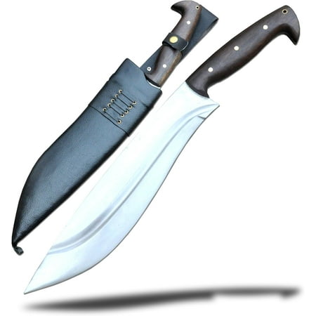 14 Inches Long Hand Forged Jungle Machet | Leather Scabbard | Heavy-Duty Cutting Tool | Machete | Full Tang | Tempered | Sharpen