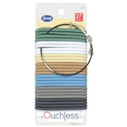 Goody Ouchless Thick Hair Ties with Storage Ring, 27 Pack