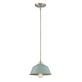 thumbnail image 2 of Vanity Art Modern 1-Light Kitchen Island Mini Pendant Lighting in Satin Nickel with Light Blue Metal Shade Farmhouse Hanging Lamp Single Ceiling Light Fixture MS220-1SN-BL, 2 of 3
