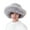Light Gray, variant on Oversized Winter Faux Fur Bucket Hat for Women - Long Pile Fur Wide Moldable Brim