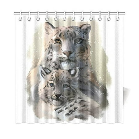 Mkhert Leopard Shower Curtain Home Decor Bathroom Shower