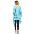thumbnail image 2 of Sakkas Adalwin Desert Sun Lightweight Circle Ponch Tunic Top Blouse W / Embroidery - 36-Turquoise - One Size, 2 of 5