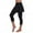 Black, variant on Hinvhai Woman Pants Clearance Women's Skirt Leggings Tennis Pants Sports Fitness Cropped Culottes Navy XL(XL)
