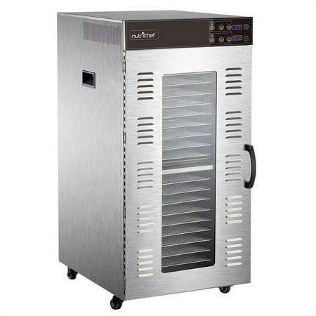 NutriChef 2000 W 20-Tray Food Dehydrator, Stainless Steel