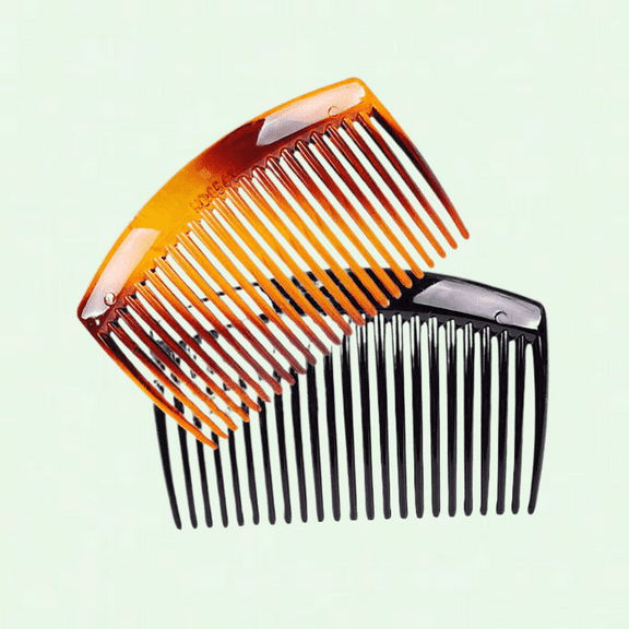 4PCS Black and Brown Hair Side Comb with Teeth, French Hair Clipper Clamp for Women Men