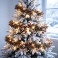 thumbnail image 4 of Qjidjing Christmas Hanging LED Garlands, 6.56Ft Glowing Ribbon for Christmas Home Window, Holiday Party Decor, 4 of 6