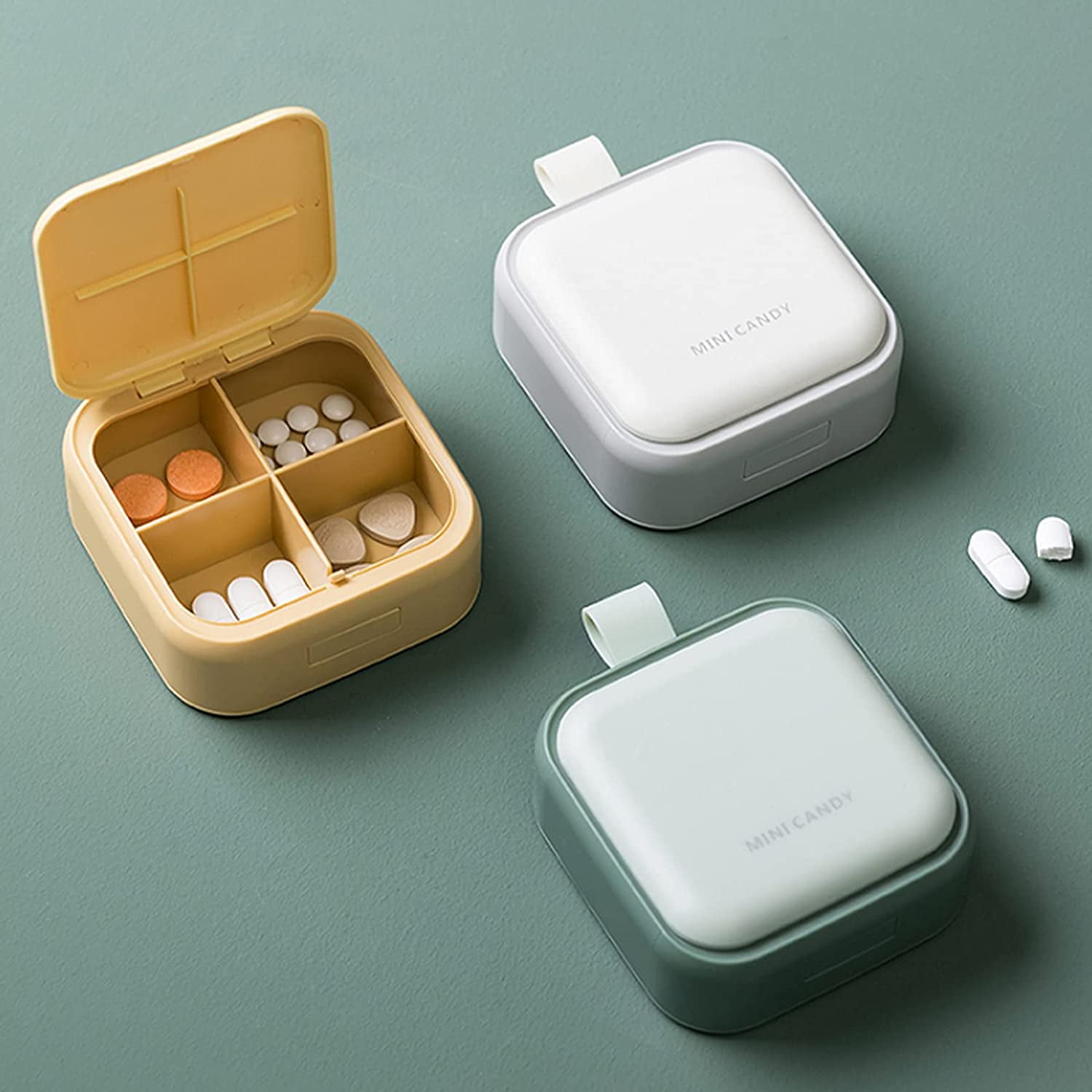 Pill Box 2 Compartment Medicine Pill Case,Portable Pill Box for Pocket or Purse  Pill Box Decorative Metal Medicine Vitamin Organizer Unique Gift | Fruugo BH