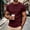 Red, variant on Men's Quick Drying Round Neck T-Shirt Slim Fit Short Sleeved Fitness T-Shirt Soft And Breathable Outdoor Sports Top Green L