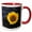Red/White, variant on 3drose, France, Lourmarin. Dried Sunflower, 11oz Two-tone Red Mug