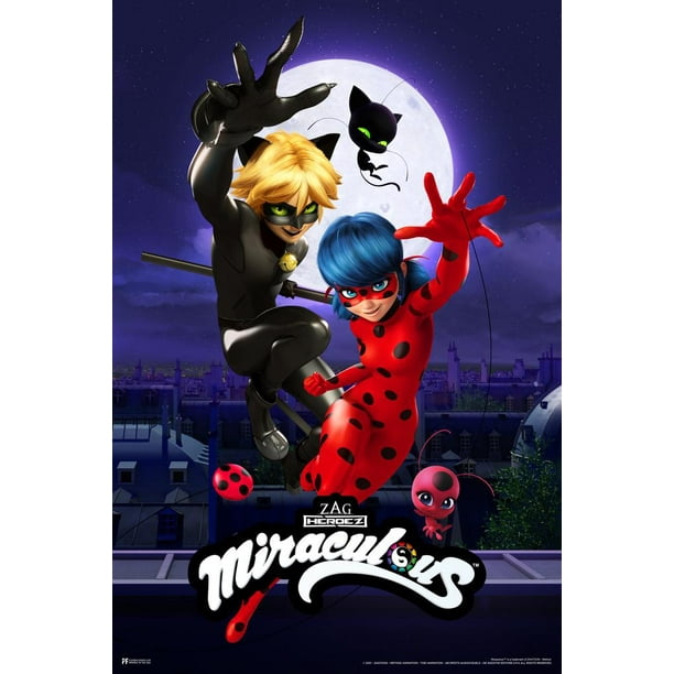 Miraculous Ladybug And Cat Noir Team Up Cartoon Tv Series Movie Miraculous Ladybug Merchandise Miraculouses Miraculous Ladybug Poster Girls Bedroom Cool Wall Decor Art Print Poster 24x36 Walmart Com