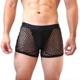 thumbnail image 2 of Sexy Men's Boxer Briefs Mesh Erotic Underwear Breathable Panties Sissy Lingerie, 2 of 5