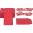 thumbnail image 1 of Étiquettes-cadeaux Rouges, 100 Pcs Étiquettes-Cadeaux en Papier Rouges avec Ficelle, Étiquette Suspendue en Papier Vierge 2.8x1.6 Po, Étiquette Rectangulaire pour Nom de Cadeau pour Noël, Emballage-Cadeau, Bricolage Arts et Artisanat, Ventes de Garage, 1 of 6