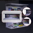 thumbnail image 3 of Vitrina de exhibición de modelos de autos fundidos a presión a escala 1/64, soporte de exhibición de modelos de vehículos, escena con diseño de Estacionamiento, 3 of 5