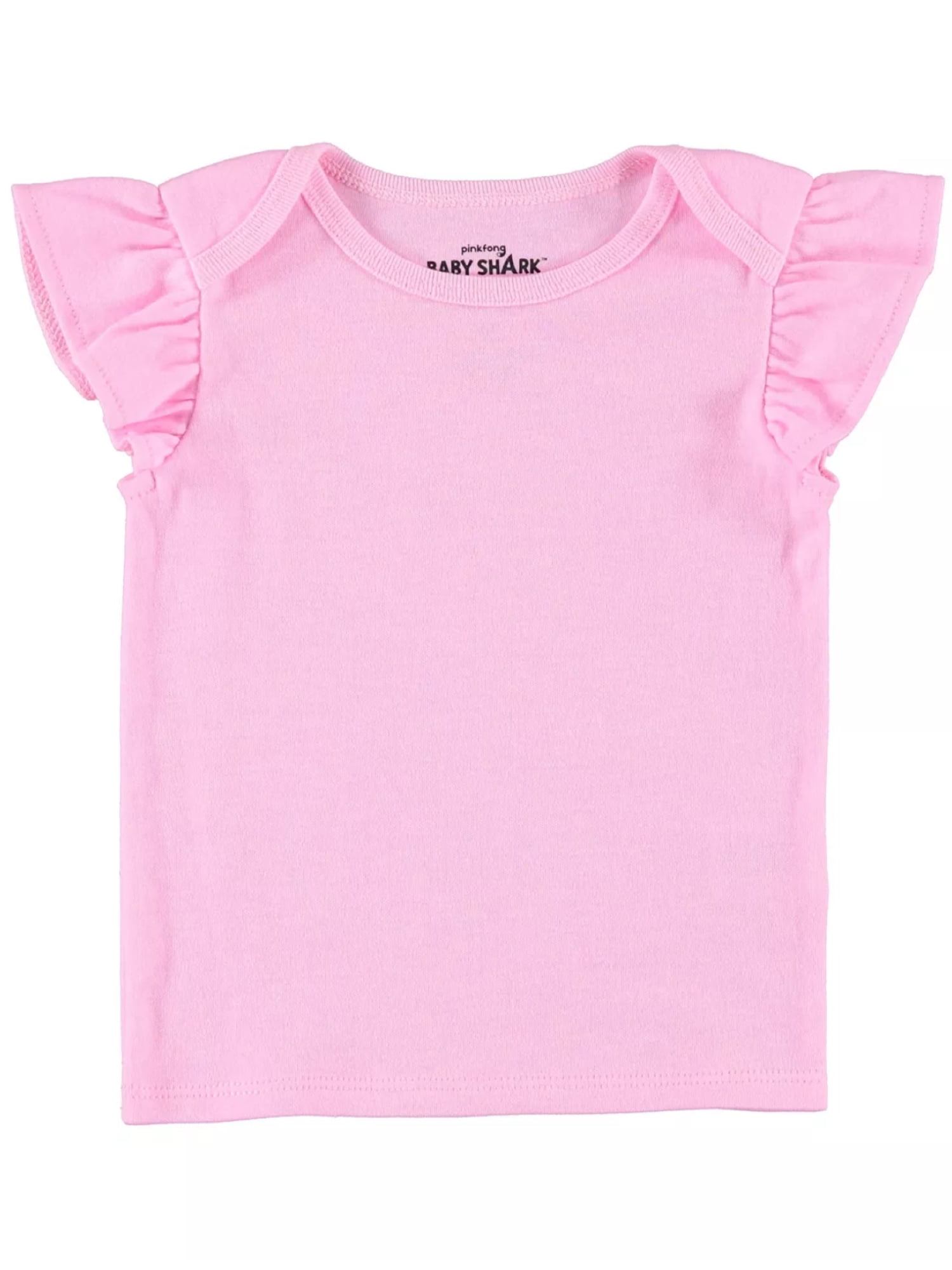 Baby Shark Baby Girls' Shortall Set, Sizes 12-24 Months