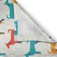 thumbnail image 3 of Ambesonne Colorful Kitchen Curtains, Retro Dog, 55"x45", Grey Red Teal, 3 of 3