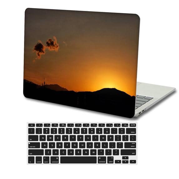 KSK KAISHEK Hard Case Shell Cover Compatible with Old MacBook Air 13 inchs( No Touch, 2017 - 2010) + Black Keyboard Cover Model A1369/A1466, No USB-C Red series 0541