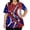 Multicolor, variant on Women's 250th Anniversary USA Shirt V Neck Dual Pockets Flag Print Work Top Independence Day Top 4th of July Shirts America 250 Merchandise