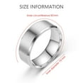thumbnail image 2 of 8 mm Titanium Ring Stainless Steel Jewellery Frosted Matte Men's Ring Wedding Band Comfort Fit Size 7-10 - 9, 2 of 5