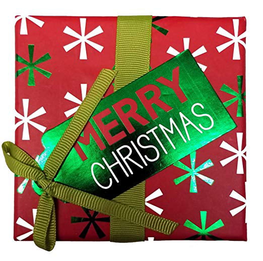 Set of 4 Christmas Gift Card Holder Boxes with Ribbon & Foil 