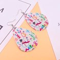 thumbnail image 1 of Pendientes para mujer, regalos para mujeres, niñas, fiesta de Navidad, piel sintética, muñeco de nieve, pendientes colgantes, accesorio, pendiente colgante, 1 of 2