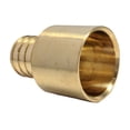 thumbnail image 2 of Libra Supply 3/4 inch Pex to 1/2 inch Copper Lead Free Brass Pex Adapter, Barb to Sweat, (Pack of 10 pcs, Click in for more size options), 3/4'' to 1/2'', 3/4-inch to 1/2-inch, PEX fittings, 2 of 3