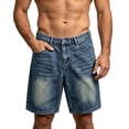 thumbnail image 2 of Cmfcve Jean Shorts for Men Classic Relaxed Fit Comfort Pocket Denim Short, 2 of 6
