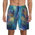 thumbnail image 3 of Uemuo Colorful Winged Dolphin Pattern Mens Swim Trunks Quick Dry Board Shorts with Mesh Lining, Stretch Beach Shorts Quick Dry No-Chafing Board Shorts-Medium, 3 of 9