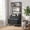 Black, variant on Fnova 2-Drawer Vertical File Cabinet with 3-Tier Open Shelves, 61" Tall Locking Filing Cabinet Printer Stand for Home Office