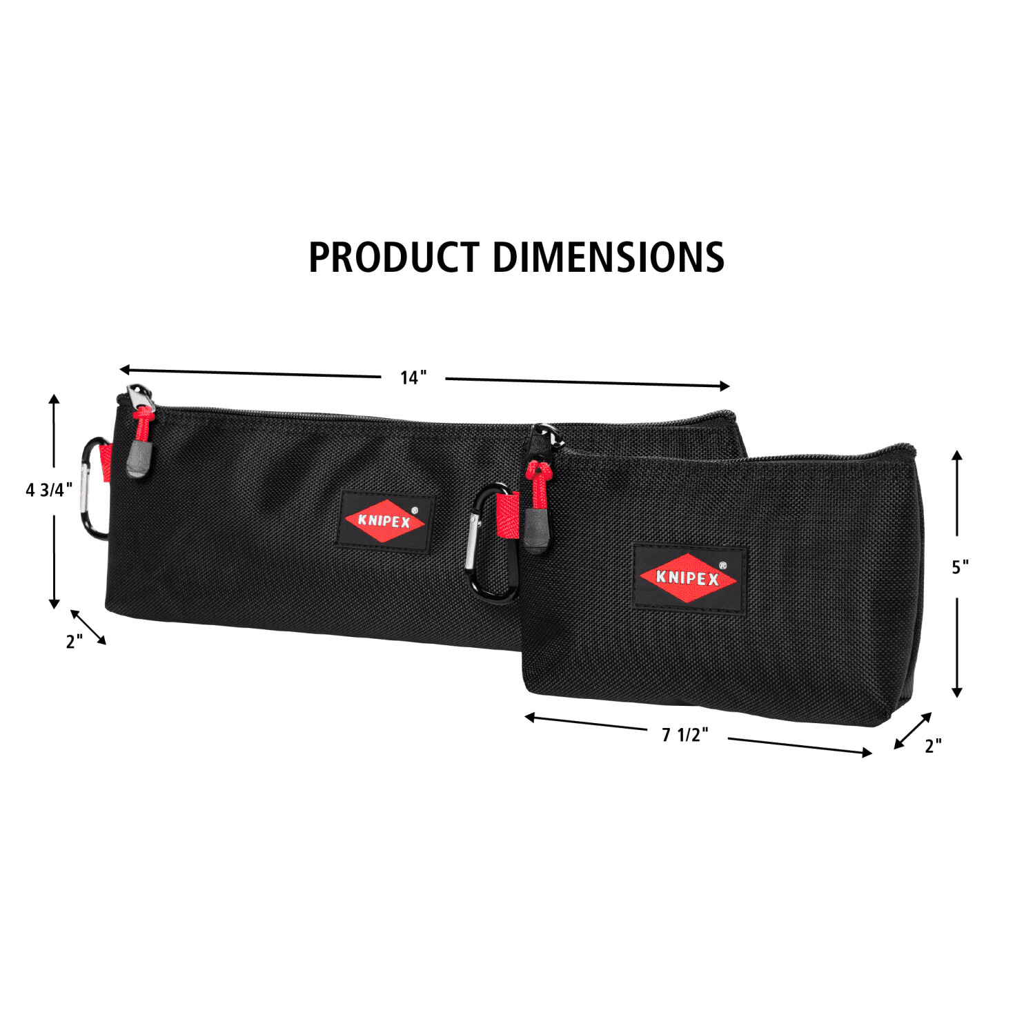 Knipex Zipper Tool Bag, 2 Pck, Empty